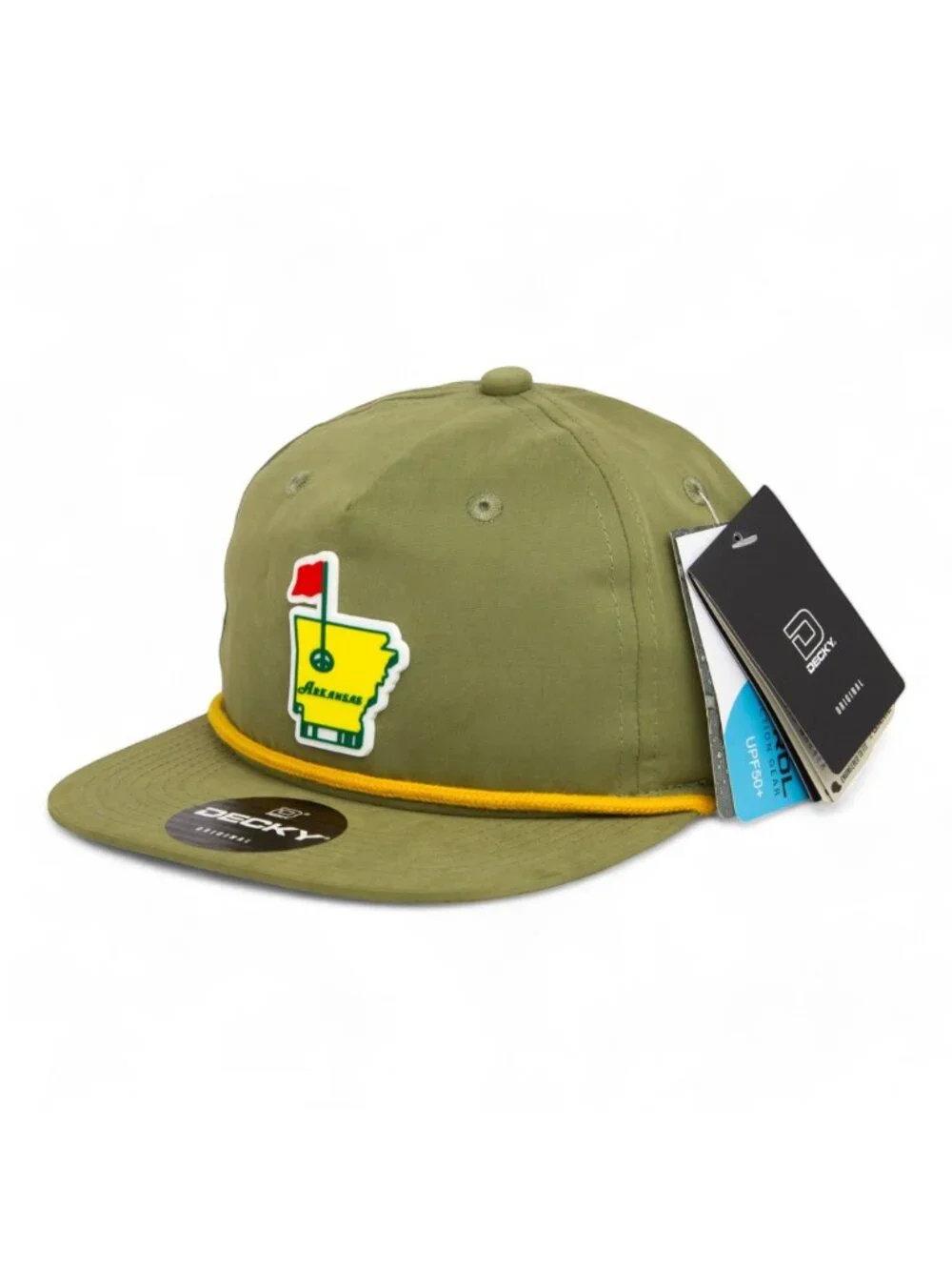 Arkansas Masters Golf 3D Classic Rope Hat- Loden/ Amber